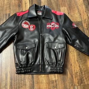 Black and Red Leather Jacket